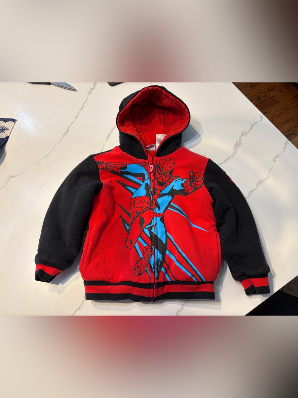 Marvel Red & Black Kids Spider-Man Hooded Sweatshirt